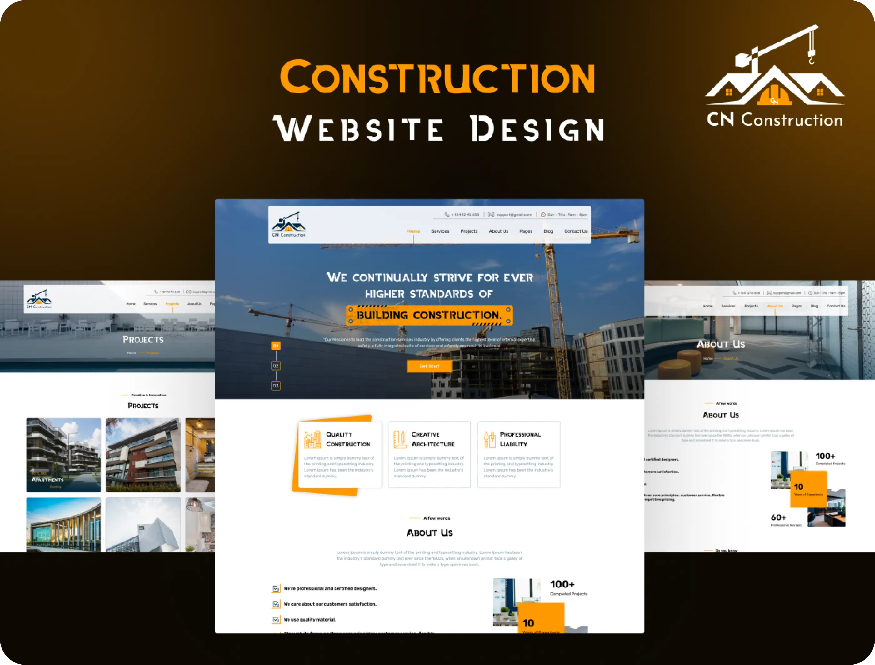 CN Construction - Construction Website UI