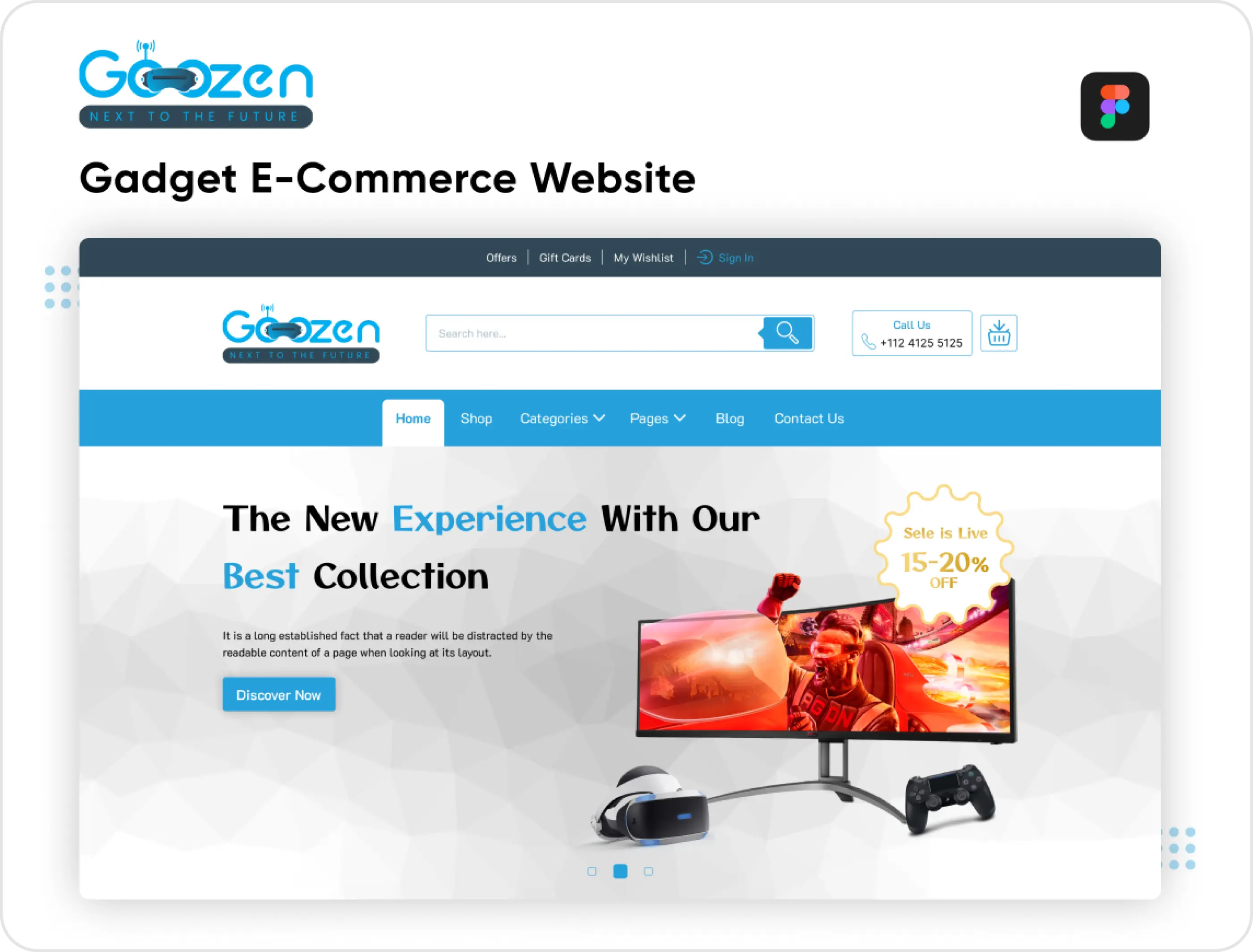 Goozen - Gadgets Shop Website UI